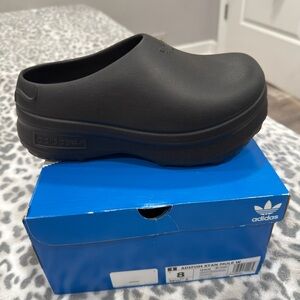 Adidas Black Slip-On Clogs